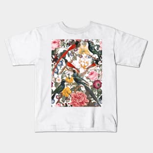 Floral and Birds XXXV Kids T-Shirt